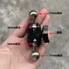 Adaptador de rueda universal de giro/inclinación de repuesto de cabeza de bola de 17 mm a soporte de teléfono móvil interior y exterior de 1/4 accesorios de conexión de vainas de guisante