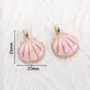 Pingentes de Liga Metálica Rosa Esmaltada Acessórios para Joias DIY Estrela do Mar Flor Chaveiro Encantos Acessórios para Brincos