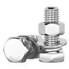 Conjunto Completo de Parafusos Sextavados Externos de Aço Inoxidável 304 e Porcas, Parafusos Estendidos M3M4M5M6M8M10-M20