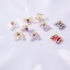 Joyería para uñas aleación diamante cristal mariposa diamante tridimensional simple Aurora color mágico 12 colores pegatinas para punta de dedo