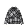 YANSANXIA Abrigo acolchado de algodón a cuadros estilo universitario retro americano, chaqueta de lana acolchada de algodón cálida de invierno para hombres y mujeres M472