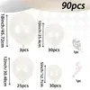 Globos de Látex Redondos Gruesos Color Blanco Perlado de Venta Caliente Transfronteriza, 90 Piezas, para Fiestas de Cumpleaños, Aperturas Escolares, Bodas y Pedidas de Mano