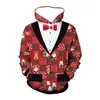 Sudadera Navideña para Hombre con Estampado Digital 3D 2024 Otoño e Invierno Nueva Sudadera con Capucha Holgada para Hombre de Halloween conreno