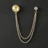 Nuevo broche de cadena de corona de temperamento de moda Accesorios de collar de moda europea y americana Accesorios de corsage combinables para traje en stock