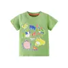 Camiseta Infantil de Manga Corta con Estampado de Rana de Dibujos Animados, Cuello Redondo, Camiseta Básica para Niños, Europea y Americana Transfronteriza, Primavera/Verano, 26 Años