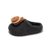 Pantuflas de Algodón Lindas de Dibujos Animados para Niñas Zapatos de Casa para Bebé Invierno Niños Suela Suave Antideslizante Felpa Adicional Calientes Zapatos de Algodón Felpudos