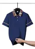Nueva camiseta polo de comercio exterior para hombre, camiseta casual popular de manga corta de alta gama para verano con cuello camisero, top más vendido transfronterizo