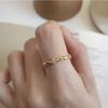 Anel Ganjia Design Nicho Prata de Lei 925 Ouro Simples Combinação com Tudo Zircônia Anel Celebridade da Internet Anel Abertura Ajustável