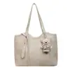 Bolsa Tote de Moda Transfronteiriça Grande Capacidade Feminina Nova Simples Tendência Toque de Luxo Bolsa de Ombro Único Bolsa de Mão Casual para o Dia a Dia