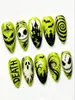 Unhas Usáveis de Halloween Transfronteiriças Manicure Desenho Animado Comércio Exterior Venda Quente Unhas Unhas Postiças Peças de Unha Peças de Unha Usáveis