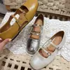 Zapatos Planos Mary Jane Franceses Retro con Doble Hebilla para Mujer, Nuevo Estilo de Verano, Versátiles, que Aumentan la Altura, Bailarinas Caladas