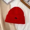 2024 Novo Outono e Inverno Estilo Coreano All-match Quente Grande Cabeça Protetores de Orelhas Gorro de Lã Espessado para Rosto Mostrado Chapéu Pequeno Chapéu de Malha