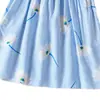 Vestido de verano nuevo para niña estilo europeo y americano, falda de tirantes con tirantes ajustables para niños, falda de flores para bebé, falda de playa