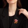 Broche de Alta Gama de Estilo Europeo y Americano con Planta Flor para Mujer Elegante Exquisito Pin de Flor de Loto Accesorios Combinables Estilo para Mujer