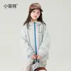 Chaqueta de Invierno para Niñas Little Fitter 26 Nueva Moda Cálida con Forro de Felpa Ropa Exterior Casual para Niños Mayores