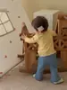 Camiseta Base Linda para Niñas con Pequeños Detalles Izquierdo y Derecho, Camiseta de Muñeca Estilo Coreano de Otoño, Top 3D de Conejo para Niños