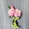 Flor Artificial de Peonía de 3 Cabezas Nueva Flor Artificial Floral Fotografía Decoración de Boda para el Hogar Arreglo Floral Artificial Arreglo Floral