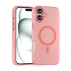 Adecuado para funda de teléfono móvil Apple iPhone 16 Plus, funda de teléfono magnética con sensación de piel mate para Apple 16 Plus