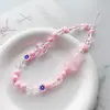 Nueva Cadena Colgante para Teléfono Móvil de Oso de Caricatura Dulce Funda para Teléfono Móvil Colgante de Perlas de Cristal Todo-partido Correa de Muñeca Resistente a Caídas para Mujeres