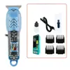 Cortapelos Eléctrico con Pantalla Digital Transfronterizo para Salones de Peluquería, Afeitadora Profesional para Cabeza Rapada, Carga LCD, Recortador de Vello Corporal Transparente