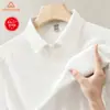 Camisa Polo Masculina de Seda Gelada Refrescante Secagem Rápida Manga Curta Estilo Verão Fino Marca Tendência Rogue Bonito Camiseta de Meia Manga Solta Nova