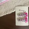 Nuevo Estilo Rosa Rosa Cuadros Lazo Estrella Geométrico Infantil Pinza para el Cabello Pasador Pinza Lateral Pinza para el Flequillo