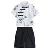 Novo Estilo Chinês para Meninos Dinastia Han Verão Novo Roupa Infantil Estilo Nacional Estampada de Manga Curta Terno Roupa de Desfile para Meninos