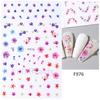 Cross-border novos adesivos de nail art na primavera japonesa e verão flores suaves retro flor seca adesivos de unhas atacado
