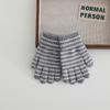 Guantes de Punto para Niños Estilo Coreano con Rayas y Colores Contrastantes, Modernos Guantes de Invierno Cálidos para Niños y Niñas