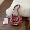 Bolso de cuadros vintage estilo coreano para mujer, gran capacidad, versátil para ir al trabajo, bolso cruzado, simple y elegante, bolso de axila, bolso de hombro