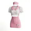 Lencería Seductora Nocturna, Uniforme de Enfermera de Puro Deseo, Provocación Apasionada para Hombres, Atuendo de Batalla Qqny para Mujeres 9643