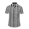Amazon Nueva Moda camisa de manga corta a rayas con solapa para hombre camisa de primavera y otoño fuente de fábrica