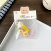 Traje de Accesorios para el Cabello de Oso Amarillo Leche para Niños Anillo para el Cabello de Oso Lindo Alto Valor de Color Dibujos Animados Pinza Lateral para Flequillo Traje