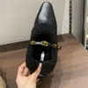 Zapatos de Algodón Cálido con Pelo, Estilo Mary Jane Francés Retro Color Café, con Una Correa, para Aumentar la Altura Interior, para Personas Bajitas