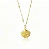 Collar Colgante de Flor Plegada Nuevo Estilo Transfronterizo Europeo y Americano Cadena para Clavícula de Pétalo de Moda Estilo Retro Francés Temperamento Elegante