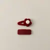 Grampo de Cabelo Vermelho com Atmosfera de Ano Novo 2026, Grampo Requintado para Franja Lateral, Elegante Grampo Bico de Pato Pequeno Estilo Chanel, Acessório de Cabelo Grampo Bb