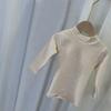 Ropa de Bebé Otoño Camiseta Básica de Medio Cuello Estilo Coreano de Manga Larga Ropa de Invierno Niños Cálido Niñita Tops de Bebé