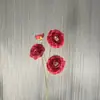 Nova Flor Artificial Peônia de 4 Cabeças Fundo para Salão de Casamento Decoração Suave Flor para Guia de Estrada Arranjo de Flores Flor de Mesa para Casa Flor para Exportação