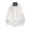 Suéter para hombre de nuevo estilo 2026 con diseño de dos piezas falso, que presenta cuello de camisa y tejido de punto, perfecto como capa interior para abrigarse en otoño e invierno