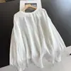 2026 Nuevo Estilo Delgado de Verano Camisa de Manga Larga Reversible Camiseta Camisa Base de Ramio para Mujer Venta al por Mayor H12Bt26308