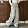 Pantalones de chándal casuales de pierna ancha para niñas Otoño 2026 Estilo Nuevo Ropa para niños medianos y grandes Elegantes Bordado de Estrella sin Problemas Pierna Ancha