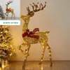Decoração de Natal Boneco de Neve Rena de Natal Brilhante Cenário para Shopping Center Lobby de Hotel Enfeites Decorativos Grandes de Natal