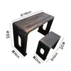 Mesa de cítara antigua de madera de paulownia quemada mesa de resonancia para cítara taburete para mesa de cítara de madera maciza mesa de cítara para estudios chinos mesa de caligrafía mesa de cítara