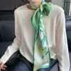 Bufanda Larga de Seda Estilo Nuevo Pañuelo para la Cabeza Cinta para el Cabello Protector de Cuello Bufanda Pequeña Profesional Bufanda Delgada Versátil Moda Cinturón de Cintura Bufanda de Seda
