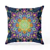 Funda de Almohada Cuadrada Mandala Tótem para Dormitorio Sala de Estar Respaldo de Sofá Funda para Almohada de Siesta (Núcleo No Incluido)