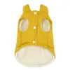 Nuevo chaleco de algodón para Bulldog Francés de color amarillo con accesorio para correa, chaleco cálido de otoño e invierno para perros pequeños y medianos, ropa para mascotas