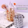 Enfeites de Mesa da Moda Ornaments de Cristal Ferramenta Europeia de Maquiagem Porta-Pincéis Fashion Armazenamento de Arte para Unhas Caixa de Armazenamento de Cristal para Canetas