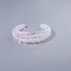 Pulseira de Acrílico Transparente Nova Moda Fresca Transfronteiriça Geométrico Assimétrico Textura Plissada Pulseira Aberta para Mulheres