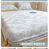 Sábana bajera ajustada de terciopelo de leche con patrón engrosado, pieza única, protector de colchón de forro polar coral cálido de invierno, juego de ropa de cama de tres piezas
