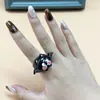 Serie de Dibujos Animados de Halloween Fantasma Calabaza Moda Lindo Globo Ocular Pequeño Fantasma Bruja Anillo Joyería Personalizada